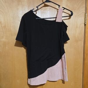 Stylish Black and Pink Women's Top